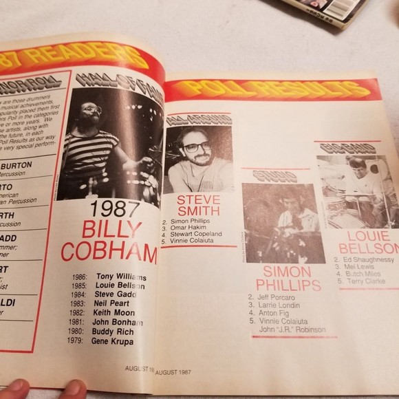 Aug. 1987 Modern Drummer Mag Buddy Rich, Mike Baird Spec tribute issue - Picture 5 of 9